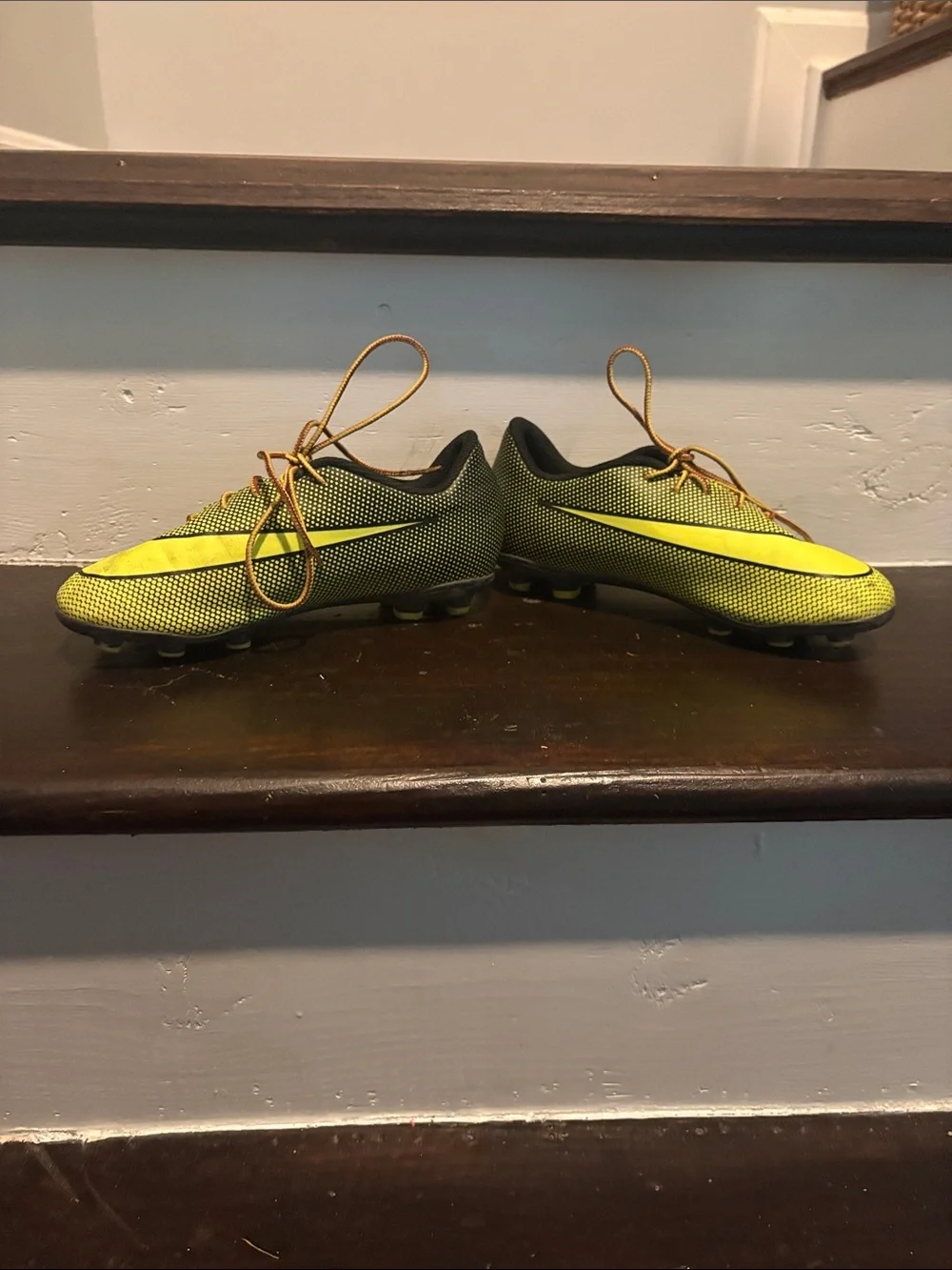 Nike Neon Yellow and Black Soccer Cleats